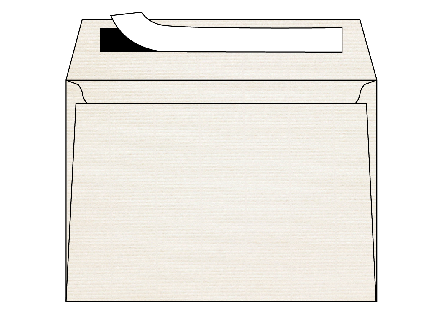Afgeprijsd - Enveloppen Basix offset gevergeerd naturel 120g/m² 162 x 229 mm strip