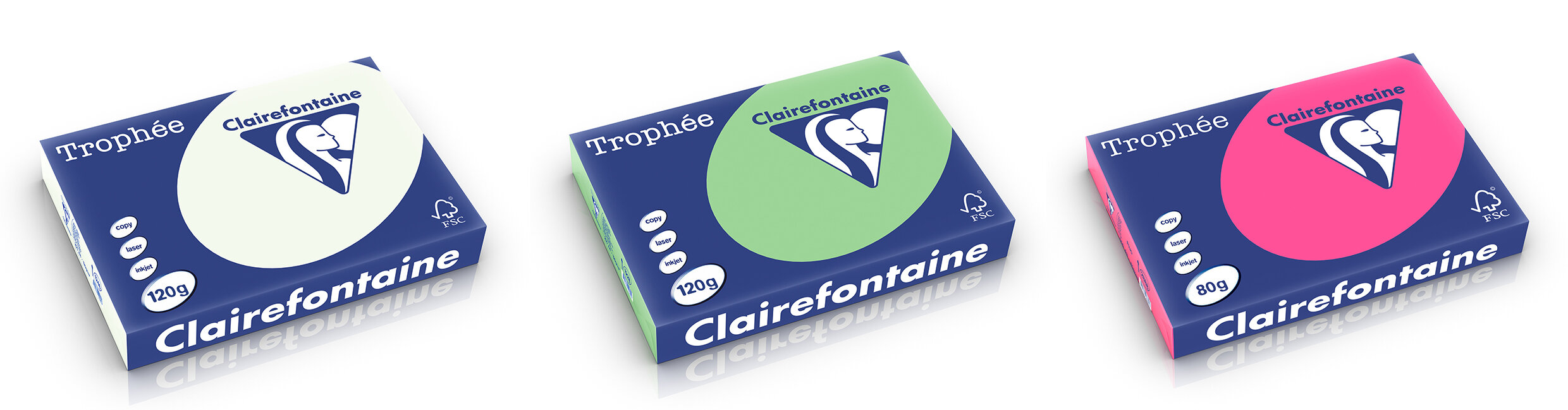 Einde reeks - Enveloppen Clairefontaine Trophée feloranje 120g/m² 114 x 229 mm strip