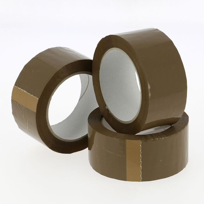 Afgeprijsd - Tape PP hotmelt havana 100 M x 75 mm 25µ