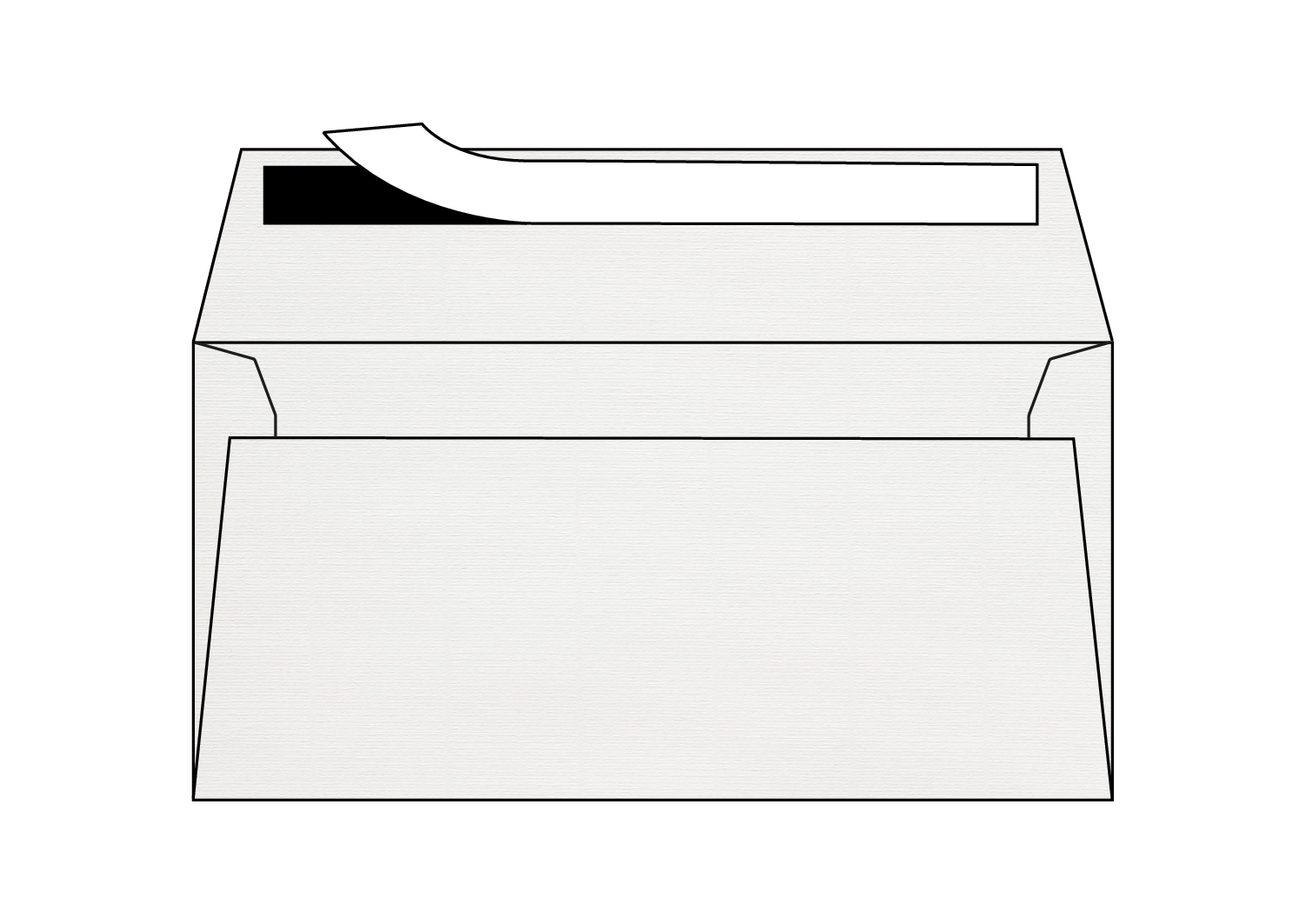 Fin de série - Enveloppes Basix vergé blanc 120g/m² 114 x 229 mm stripcol
