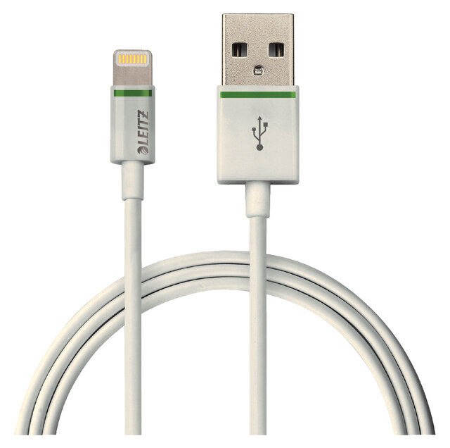 Kabel Leitz USB Lightning-A 1 meter wit