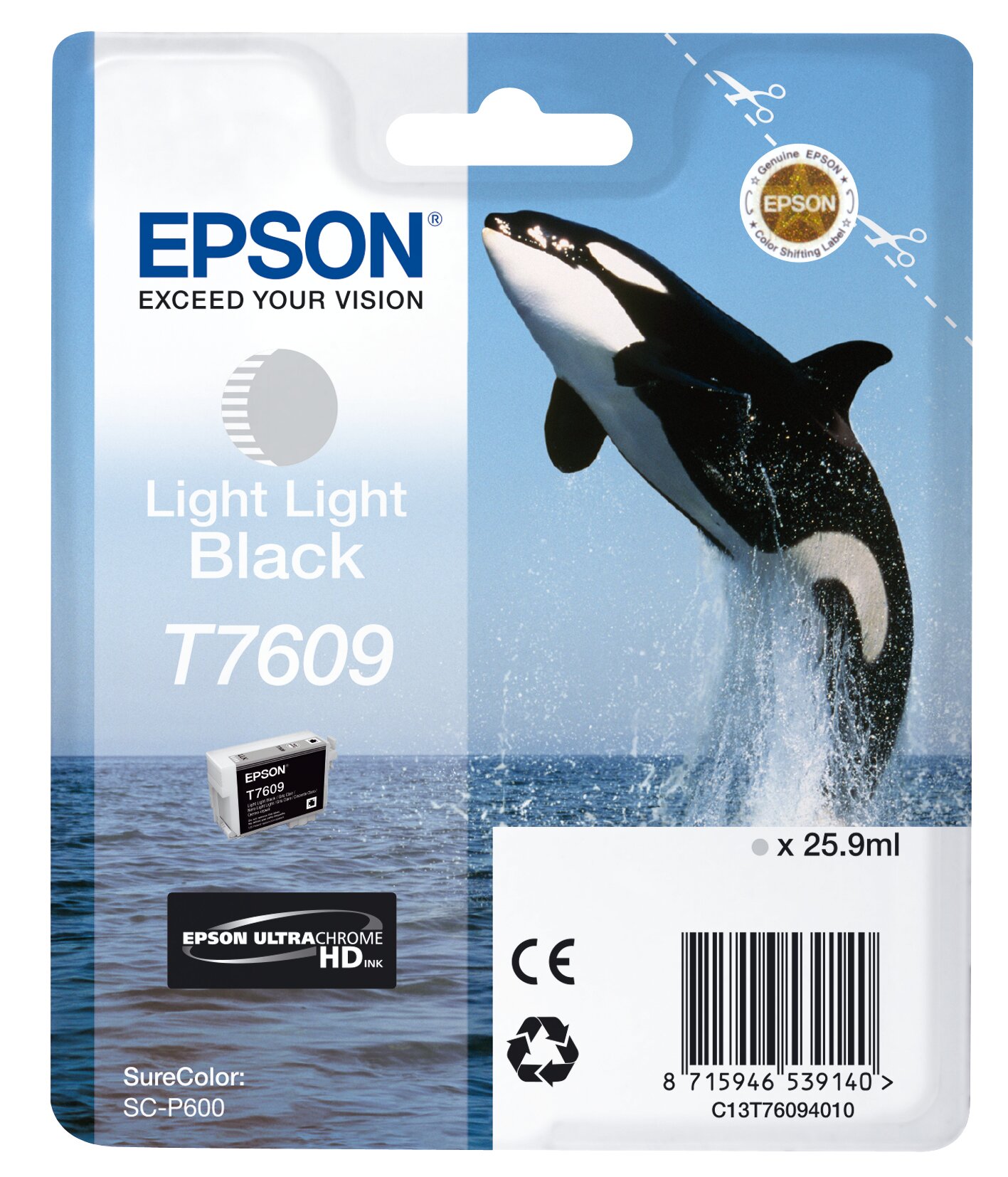 Epson SC-P600 cartridge light light black T7609 inkjet