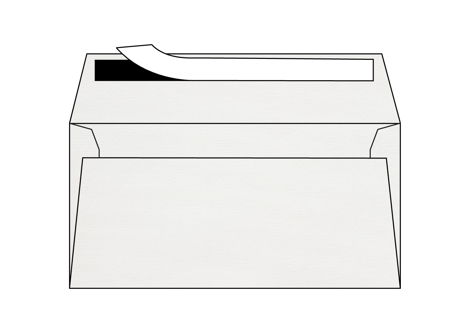 Afgeprijsd - Enveloppen Basix offset gevergeerd wit 100g/m² 114 x 229 mm strip mini
