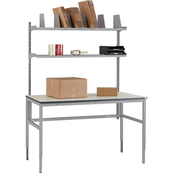 Table d'emballage light H 2000 x 800 mm incl. 2 étagères