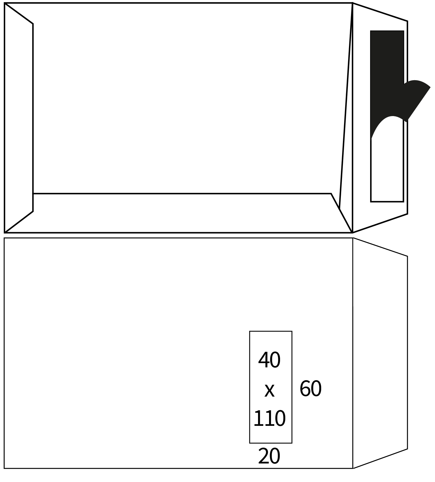 Soldes -  Article en liquidation - Pochettes Splendorgel blanc 115g/m² 229 x 324 mm stripcol