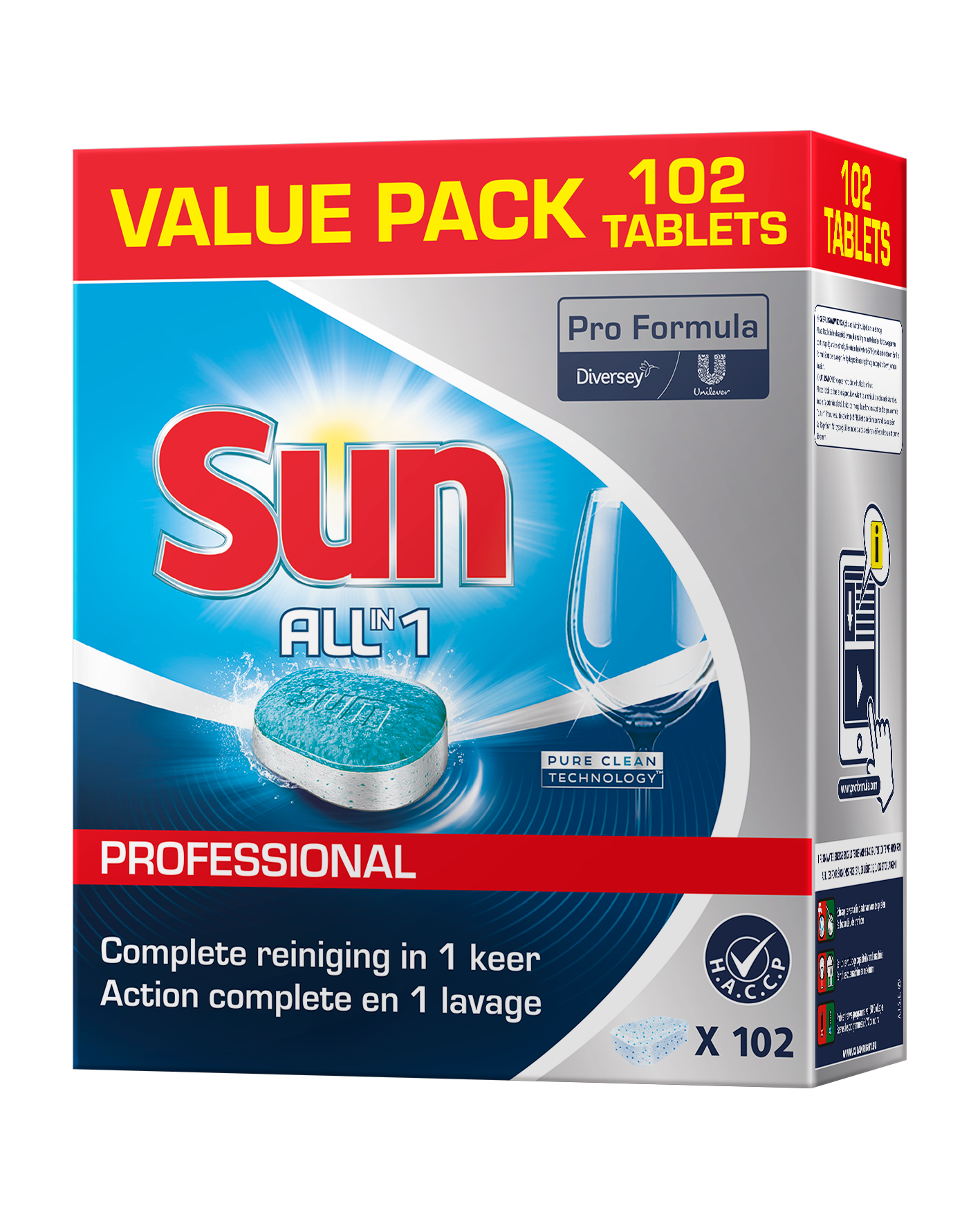 Sun All-in-1 vaatwastabletten - Box 4 x 102 stuks