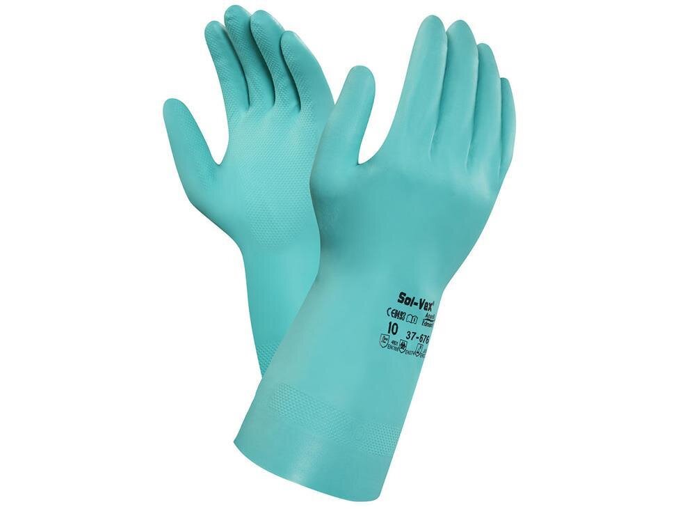 Handschoenen Rubber : Green Solvex size 7