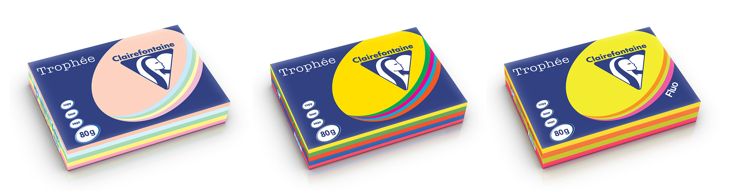 Einde reeks - Enveloppen Clairefontaine Trophée feloranje 120g/m² 114 x 229 mm strip