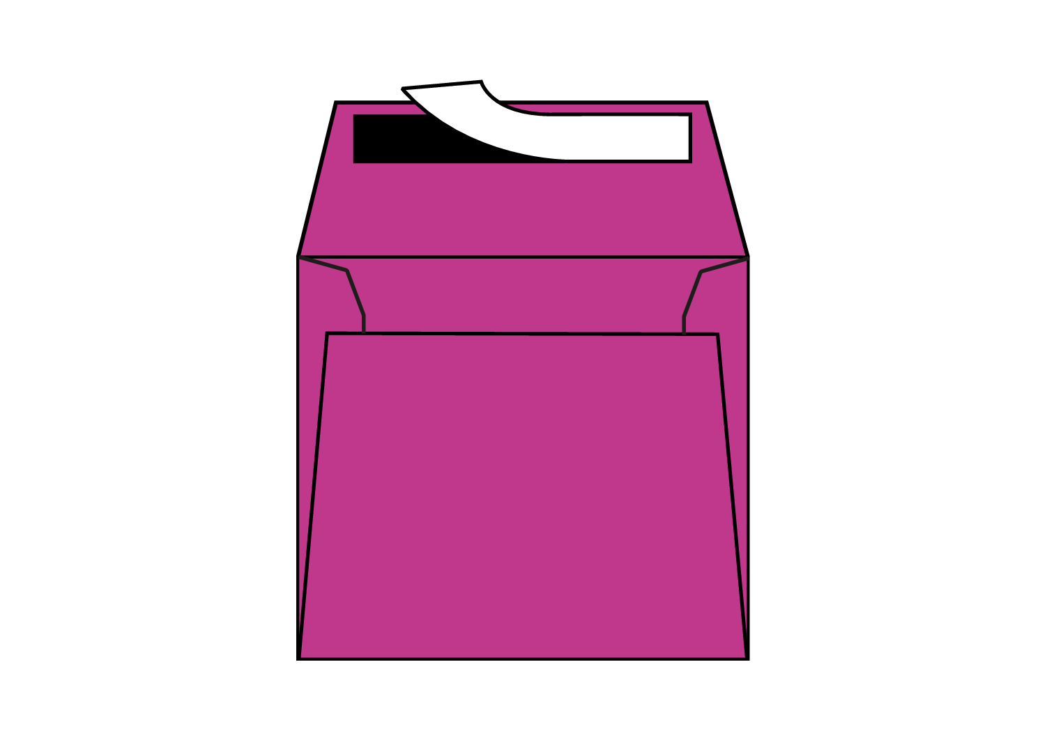 Afgeprijsd - Enveloppen Clairefontaine Trophée fuchsia 120g/m² 125 x 140 mm strip
