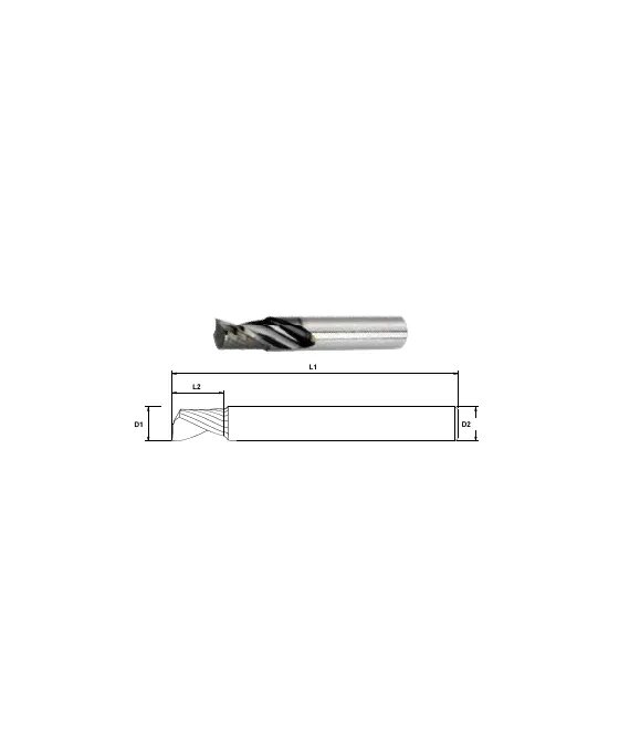 Hagro ACP routerbit - Coated - ø3mm - mill. depth 4,5mm - shank ø6mm - total length 50mm - 1 Tooth - Upcut (XGDA030A)