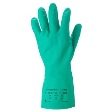 Fin de série - Gants Nitrile: Solvex vert 37-185 taille 10