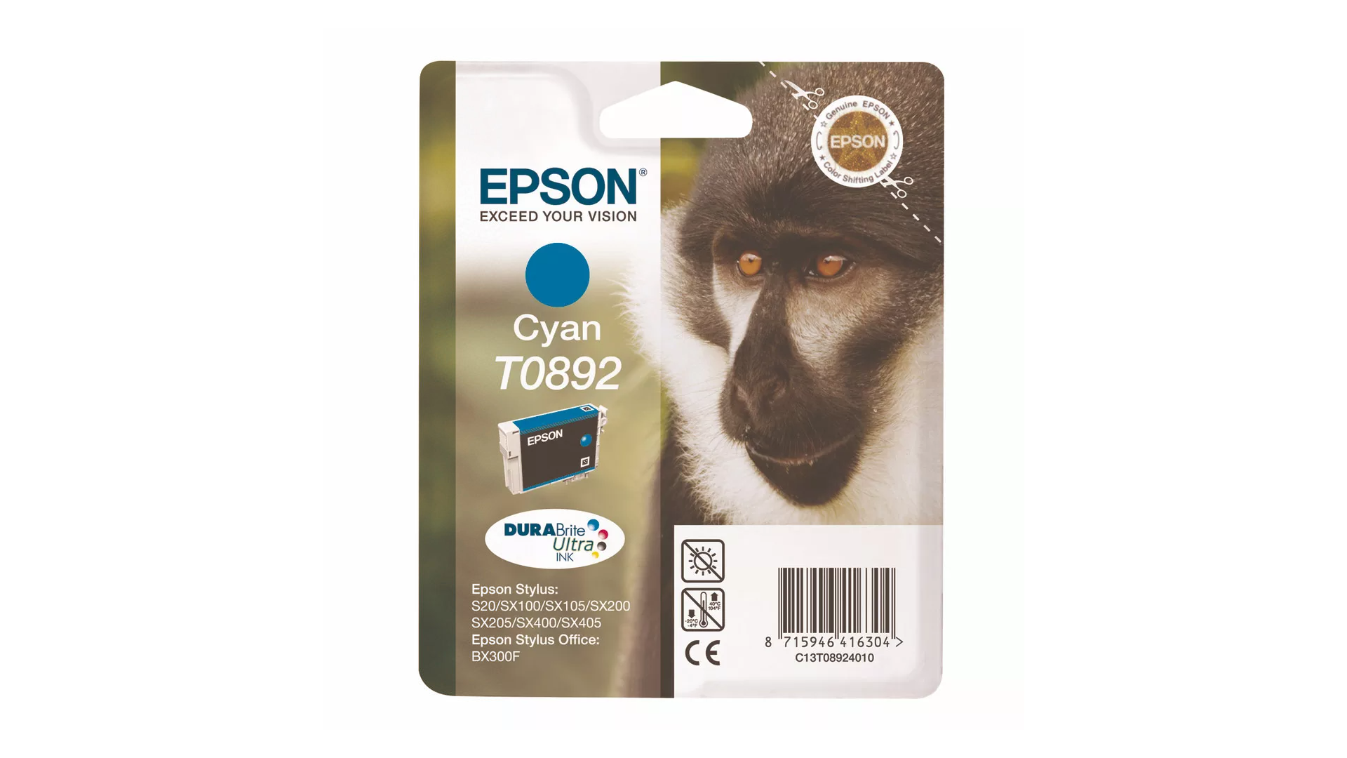 Epson cartridge cyan T0892 inkjet 