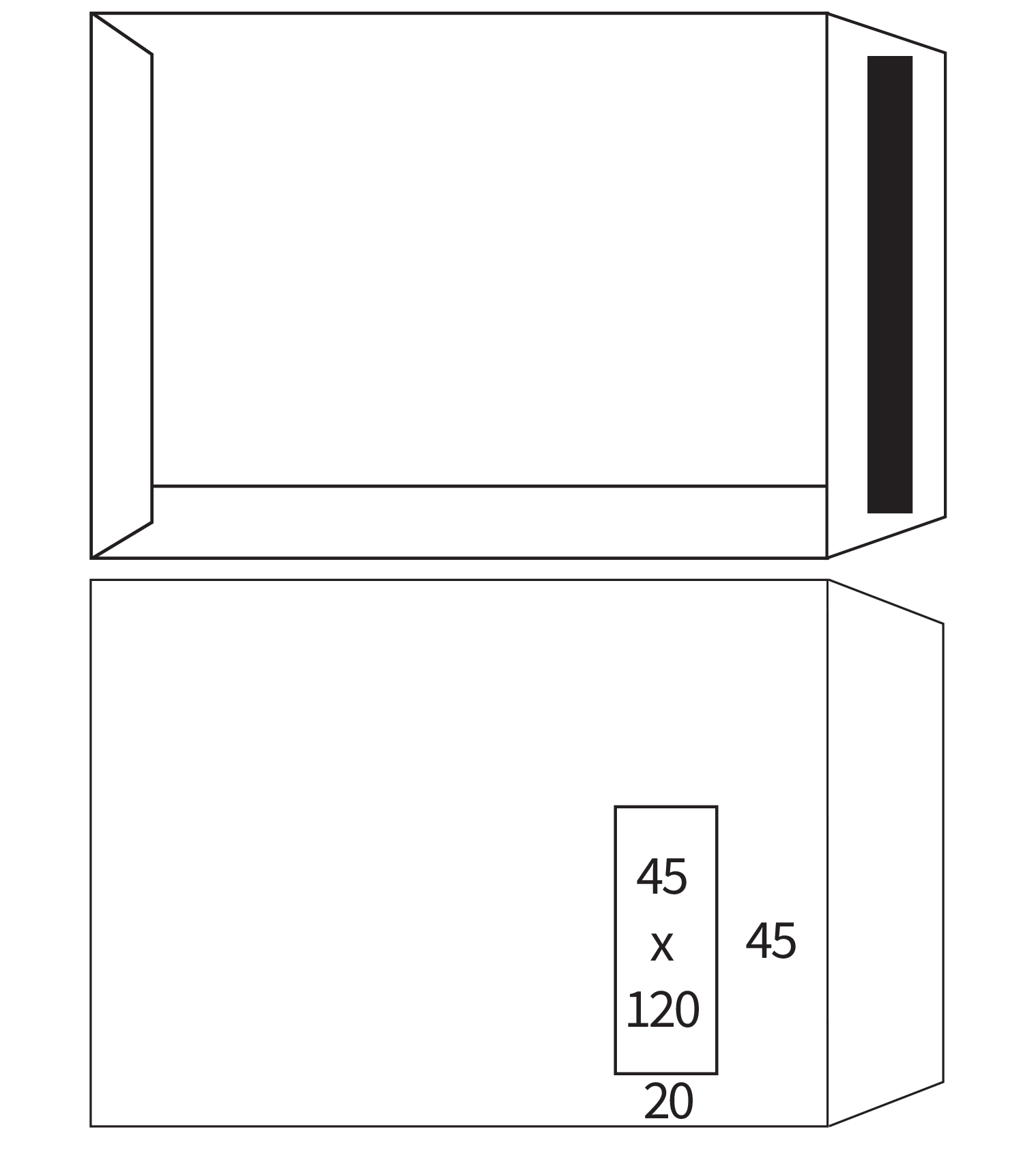Réduction -   Pochettes offset blanc 100g/m² 230 x 310 mm fenêtre à droite gommé insertion automatique tarô