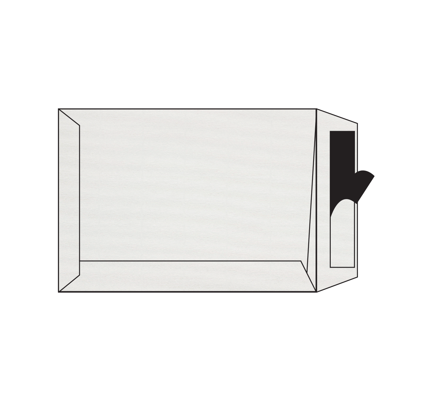 Solden - Zakenveloppen Basix luxe offset gevergeerd wit 120g/m² 229 x 324 mm strip