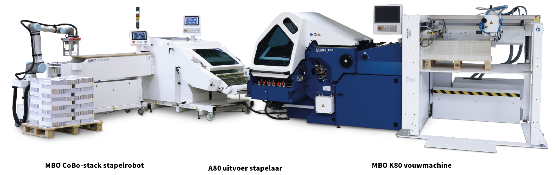 MBO stapelrobot uitvoer stapelaar vouwmachine MBO stapelrobot uitvoer stapelaar vouwmachine